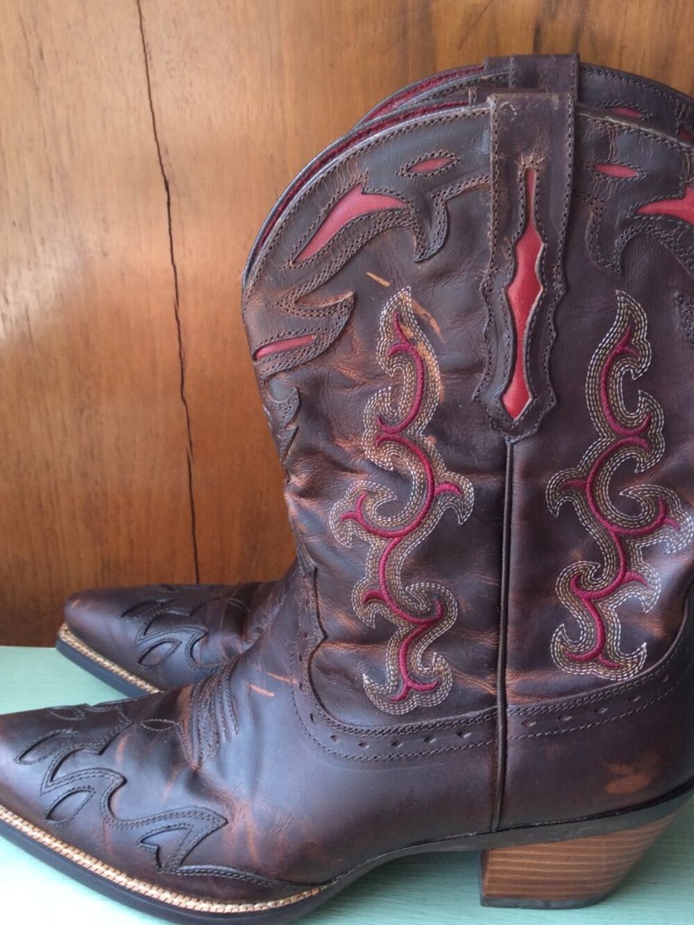 Ariat ATS Wichita Pointed Toe Full Grain Leather Western/Cowgirl Boots.  Size 9B - Picture 3 of 15